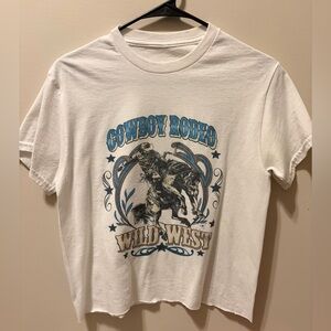 Cowboy Rodeo Cropped Graphic T-Shirt